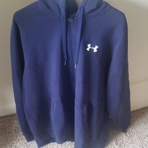 Under Armour Blue Zip-Up Sweatshirt - XXL